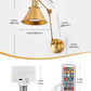 YANSUN 13 in. 1-Light Modern Adjustable Gold Wall Sconce with Swing Arm, Plug-In Vintage Task Light for Living Room