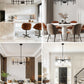 YANSUN 12-Light Black Gold Pendant Chandelier Modern Ceiling Hanging Light Fixture E12