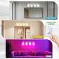 YANSUN 24 in. 4-Light Nickel Bathroom Vanity Light with Cylinder Frosted Glass Shade for Powder Room or Dressing Room