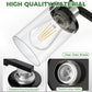 YANSUN 3-Light Vanity Mirror Light, 17-Inch Length, Matte Black & Brushed Nickel Finish, ETL Certified, E26 Sockets