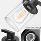 YANSUN 40 in. 6-Light Black Metal Dimmable Vanity Light with Clear Cylinder Glass Shades for Bathroom Vanity Light or mirror
