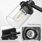 YANSUN 20 in. 3-Light Matte Black Damp Rated Vanity Light Clear Glass Shade with Dimmable No Bulbs Included