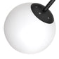 YANSUN 1-Light Modern Black Wall Sconce, E26 Socket Decorative Indoor Wall Light, Minimalist Globe-Shaped Fixture