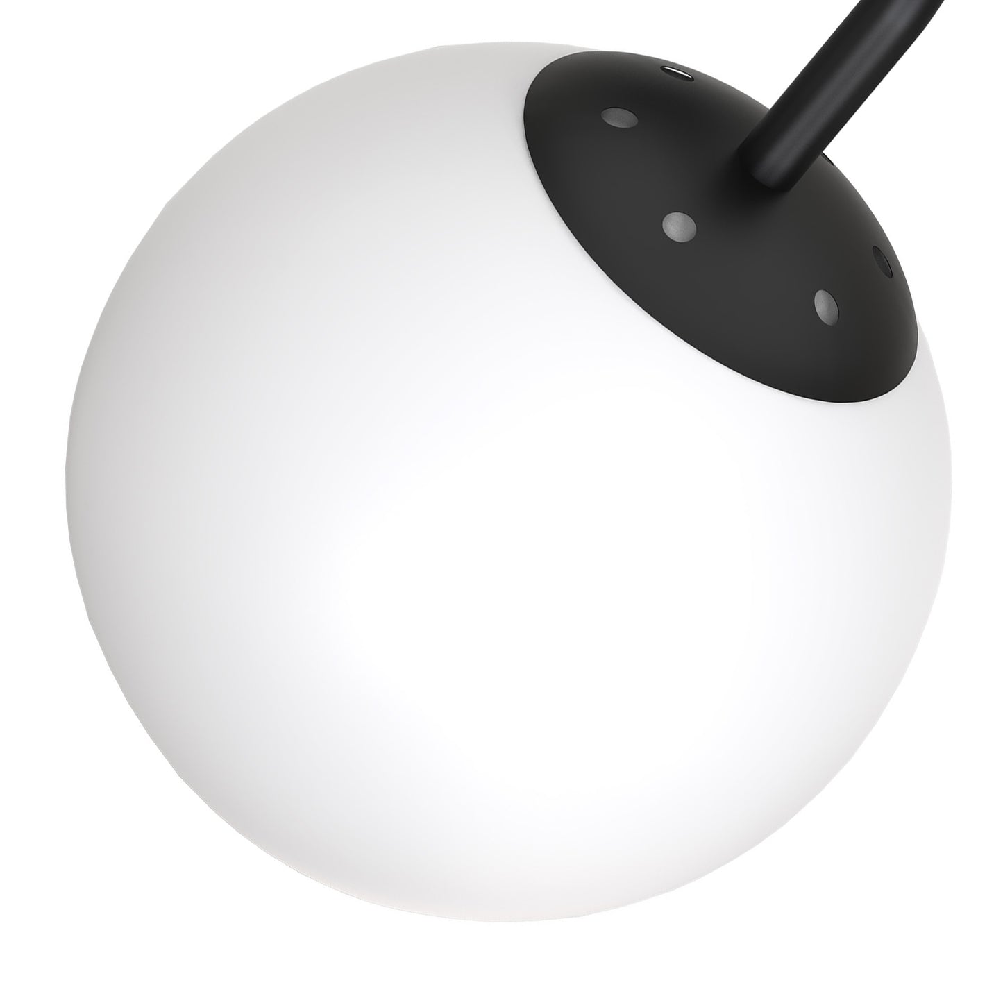 YANSUN 1-Light Modern Black Wall Sconce, E26 Socket Decorative Indoor Wall Light, Minimalist Globe-Shaped Fixture