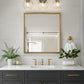 YANSUN 22 in. 3-Light Black and Gold for Bathroom Vanity Light with Clear Glass Shades Wall Sconce