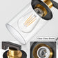 YANSUN 40 in. 6-Light Black and Gold Metal Vanity Light with Dimmable No Bulbs Included