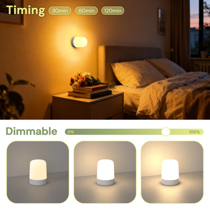YANSUN Set of 2 Cabinet Lights with Cylindrical Plastic Housing, White, 1.5W, RGBCW, E27/E12 Sockets