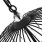 YANSUN 6-Light Black Crystal Pendant Light, Modern Statement Chandelier with E12 Base for Living Room or Dining Room