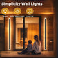 YANSUN 78.7 in. 1-Light Black Modern Integrated LED Outdoor Wall Light, Waterproof Porch Lantern Sconce for Garden or Patio