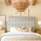 YANSUN  6-Light Boho Chandelier with Woven Rattan Shades, Copper Finish Multi-Tier Decorative Hanging Fixture