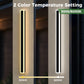 YANSUN 35.4 in. 1-Light Black Integrated LED Outdoor Wall Light Waterproof Porch Lantern Sconce 000/6000 K Color Temperature