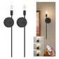 YANSUN 2-Pack Candle Style Wall Light, E12 Socket, Non-Integrated Light Source, 3000K, Remote & Touch Control