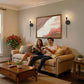 YANSUN 2-Pack Candle Style Wall Light, E12 Socket, Non-Integrated Light Source, 3000K, Remote & Touch Control