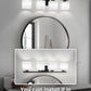 YANSUN 31 in. 4 Light Matte Black Vanity Light for Vanity Powder Room Dressing Room with White Glass Shades