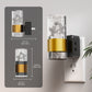 YANSUN 2-Pack Plug-in Photocell Night Light, Warm Glow Dimmable Wall Sconce Style Lighting with Metal & Acrylic Accents