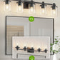 YANSUN 33 in. 5-Light Black Bathroom Vanity Light for Bathroom Bedroom or Hallway with Clear Glass Shades