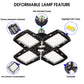 YANSUN LED Garage Light 4 Panel E26, 8000LM 6000K Deformable Ceiling Light, 38W High Brightness Shop Light for Garage Basement Workshop