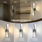 YANSUN 2-Pack Windmill Spot LED Wall Light, Built-in LED, 2700K-6000K, Sand Black Finish, Timer
