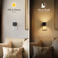 YANSUN 2-Pack 1W Plug-In Square Wall Sconce-Style Night Lights, 3000K Warm Glow, 3-Level Dimming, Light Sensing, Black