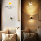 YANSUN 1W Plug-in Light Control Night Light, 3D Engraved Cupid & Gold Ring Design, RGB + 2700K, Adjustable Brightness, Black & Copper Finish