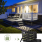 YANSUN 2-Pack Single-Color White Light-Sensing Outdoor Flood Light, Black Graphene Housing, IP66 Waterproof, 120V, 3ft UL-Certified Power Cord