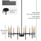 YANSUN 12-Light Black Gold Pendant Chandelier Modern Ceiling Hanging Light Fixture E12