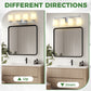 YANSUN 24 in. 4-Light Nickel Bathroom Vanity Light with Cylinder Frosted Glass Shade for Powder Room or Dressing Room