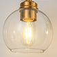 YANSUN 22 in. 3-Light Gold Bathroom Vanity Light Wall Sconce with Clear Glass Shades