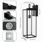 YANSUN Set of 2 Outdoor Wall Lanterns with Clear Glass Shade, Dusk-to-Dawn Sensor and 4 T30-225 Bbs, E26 Socket, 20 In. Height