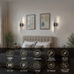 YANSUN 24 in. 2-Pack Linear Black LED Wall Sconce Dimmable Wall Light for Living Room Hallway