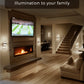 YANSUN 2-Pack Plug-In Night Lights with Frosted Acrylic Columns, Brushed Nickel Finish, 5000K White Light, Dimmable