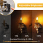 YANSUN 1W Plug-in Night Light with Amber 1600K, Dusk to Dawn Sensor, Slide Dimmer, Crystal Pendant, E12 Style