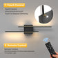 YANSUN 24 in. 2-Pack Linear Black LED Wall Sconce Dimmable Wall Light for Living Room Hallway