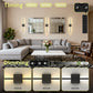 YANSUN 28.3 in. 2-Pack 2-Light Black LED Wall Sconce, Indoor Modern Strip Lights with Remote, Dimmable 3-Color Night Light