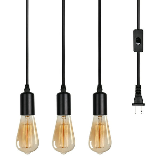 3 Heads Pendant Lamp Lighting Vintage Edison,Adjustable DIY Ceiling Spider Lamp E26 Socket Hanging Chandelier Light Modern Industrial Pendant Lighting for Dinning Living Room Bar