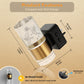 YANSUN 1W Plug-in Light Control Night Light, 3D Engraved Cupid & Gold Ring Design, RGB + 2700K, Adjustable Brightness, Black & Copper Finish