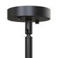 YANSUN Modern 3-Light Kitchen Island Pendant Light, Black Ceiling Fixture with Clear Glass Shades, E26 Hanging Rod Chandelier for Dining Room Kitchen Island