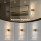 YANSUN 2-Pack Bubble Acrylic Copper LED Wall Sconce Remote Control Remote Timer Dimmable Wall Light for Living Room Hallway