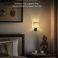 YANSUN 1-Pack 1W Plug-In Dimmable Night Light with Fabric Shade, Warm 2700K LED, Slide Dimmer, US 3-Prong Plug ???¡ì?C Black Base & Copper Finish Accent
