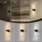 YANSUN 2-Pack Bubble Acrylic Black LED Wall Sconce Remote Control Remote Timer Dimmable Wall Light for Living Room Hallway