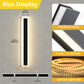 YANSUN 23.6 in. 1-Light Black Modern Integrated LED Outdoor Wall Light, Waterproof Porch Lantern Sconce for Garden or Patio