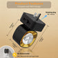 YANSUN 2W Integrated LED Plug-In Night Light, Black Short Square Cylinder Lens, Warm 3000K, Up & Down Beam, 2-Pack
