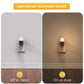 YANSUN 2-Pack 1W Plug-In Dusk to Dawn Candle Night Light, Warm 2700K LED, Wood-Grain Plastic Housing, Slide Dimmer, US 2-Prong Plug