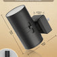 YANSUN 2-Pack Cylindrical Wall Style Night Light with Black Finish, Warm White 3000K Decorative Lighting