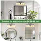 YANSUN 24 in. 4-Light Black and Gold Bathroom Vanity Light with Cylinder Frosted Glass Shade for Vanity or Dressing Room