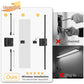 YANSUN 2-Pack 28.3in Rechargeable LED Wall Sconce Matte Black Indoor Wall Light with Remote Motion Sensor Dimmable 3CCT Night Light