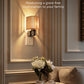 YANSUN 1-Pack 1W Dusk to Dawn Plug-in Night Light Boho Rope Shade Warm White 2700K Dimmable LED Night Light with Gold Ring Accent for Bedroom Hallway