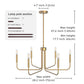 YANSUN 28 in. Gold 6-Light Farmhouse Rustic Candle Ceiling Chandelier, Adjustable Height for Dining Room Living Room and Foyer