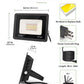 YANSUN 2-Pack RGBCW Light-Sensing Outdoor Flood Light, Black Graphene Housing, IP66 Waterproof, 120V, 3ft UL-Certified Power Cord