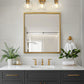 YANSUN 22 in. 3-Light Gold Bathroom Vanity Light Wall Sconce with Clear Glass Shades